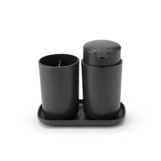 Set of 3 Brabantia ReNew Dark Gray bathroom accessories - 3