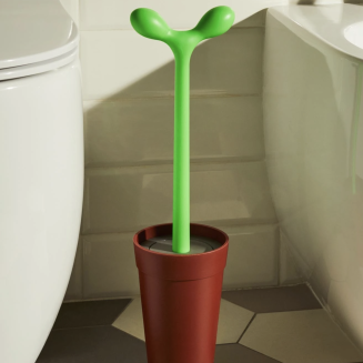  Alessi Merdolino toilet brush, brown - 2