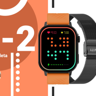 Smartwatch Gravity GT15-2 Pomarańczowy Pasek Silikonowy + Czarna Bransoleta - 10