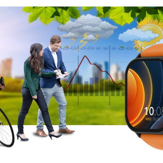 Smartwatch Gravity GT15-2 Pomarańczowy Pasek Silikonowy + Czarna Bransoleta - 18