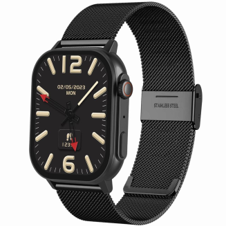 Smartwatch Gravity GT15-2 Pomarańczowy Pasek Silikonowy + Czarna Bransoleta - 2