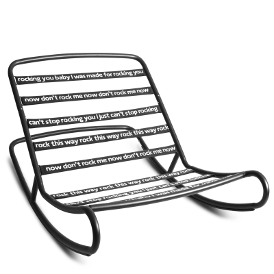  Fatboy Rock n Roll black rocking chair for poufs
