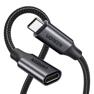 Przedłużacz USB 3.2 Ugreen US372 męski USB-C do żeński USB-C Gen 2 1m (czarny) - 2