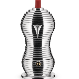 Alessi Pulcina coffee maker for 3 cups with a red handle for induction - 2