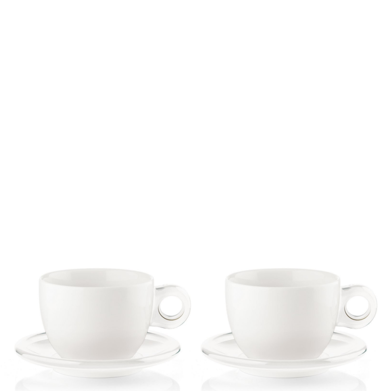  Set of 2 Guzzini Gocce breakfast cups, white