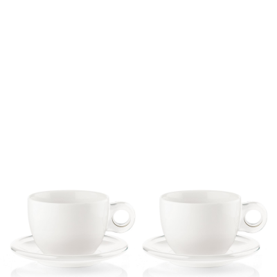  Set of 2 Guzzini Gocce breakfast cups, white
