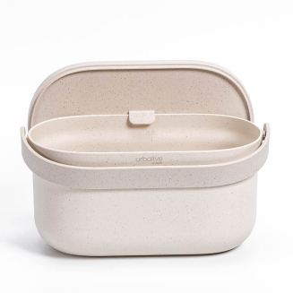 PLASTIA Pojemnik na bioodpady z ramką i filtrem kawowym 3.1 ltr kremowy - 2