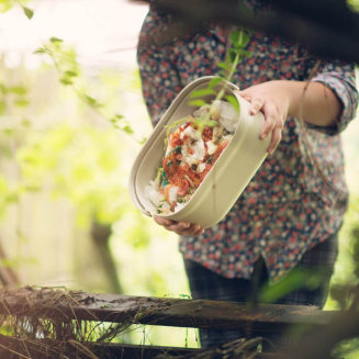 PLASTIA Pojemnik na bioodpady z ramką i filtrem kawowym 3.1 ltr kremowy - 6