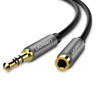 Przedłużacz audio AUX UGREEN  AV118 kabel jack 3,5 mm, 3m (czarny) - 2