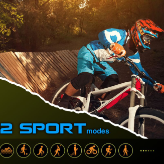 Smartwatch  Rubicon RNCE88-2 Czarny- Czarny Pasek Silikonowy + Czarna Bransoleta - 11