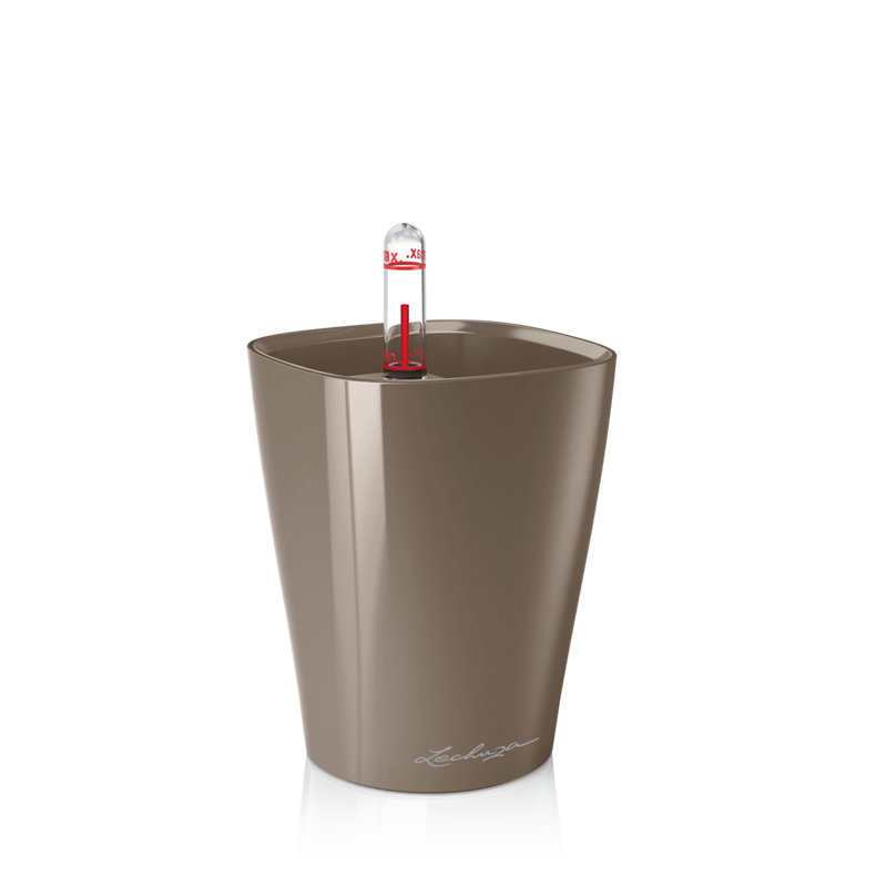  Lechuza Mini Deltini flowerpot taupe glossy