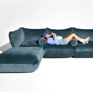 Poduszka wałek Fatboy Sumo Puff Rolster Velvet Petrol - 2