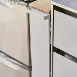  Yamazaki Tower Rolling Slim white shelf on wheels - 3