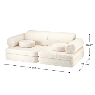  Wigiwama Settee Cream White Children's Sofa - 10