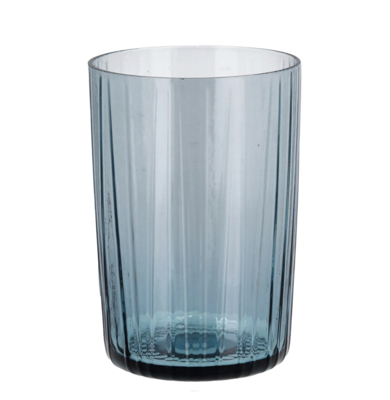 Set of 4 Bitz Kusintha Blue water glasses 280 ml
