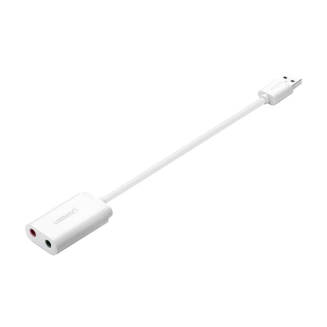 Karta dźwiękowa USB UGREEN US205 15cm (biała) - 2