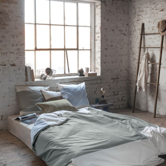 Pościel Mette Ditmer COLORE Olive Green & Light Blue 140×200 cm - 4