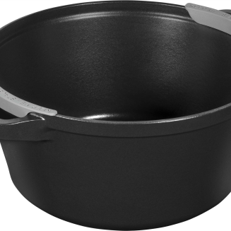  Set of 2 Staub cast iron cookware with lid - 24 cm, Black - 4
