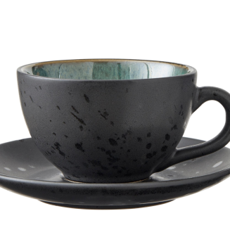  Set of 4 cups and saucers. Bitz Dark blue/Black - 4