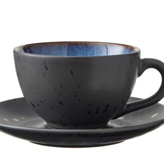  Set of 4 cups and saucers. Bitz Dark blue/Black - 2