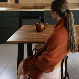  Lapuan Kankurit UNI cinnamon scarf with pockets 60x170 cm - 4