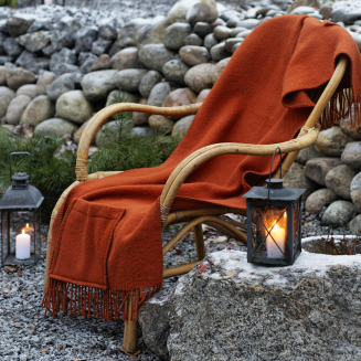  Lapuan Kankurit UNI cinnamon scarf with pockets 60x170 cm - 5