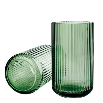 Lyngby vase 25 cm transparent green