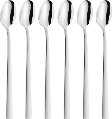  A set of 6 long Zwilling Dinner drink spoons