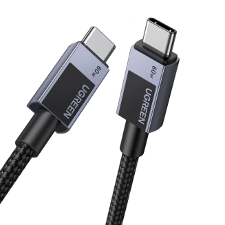 Kabel USB-C do USB-C Ugreen L524, 60W, PD, 1m (szary) - 2