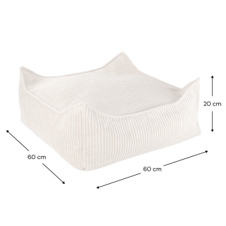  Wigiwama Square Ottoman Marshmallow Children's Pouf - 6