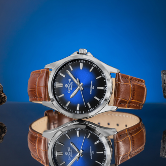 Zegarek Męski Giewont Elegance Sapphire Brązowo Niebieski GW5160-A7 - 5