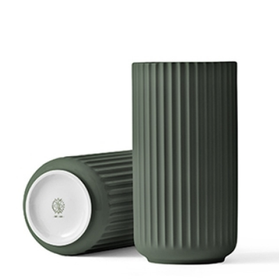 Lyngby vase 15 cm dark green