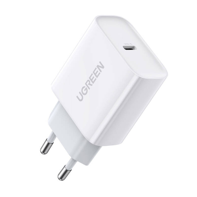 Ładowarka sieciowa UGREEN CD137 20W USB-C PD3.0 (biała)