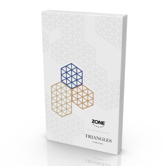  Set of 3 Zone Denmark Triangles Khaki&Sand&Indigo coasters - 5