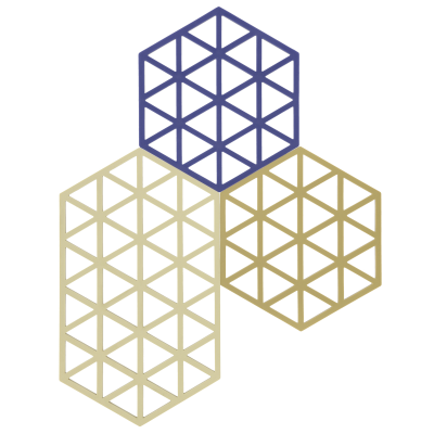  Set of 3 Zone Denmark Triangles Khaki&Sand&Indigo coasters