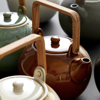  Stoneware jug with strainer Bitz Cream 1.2l - 4