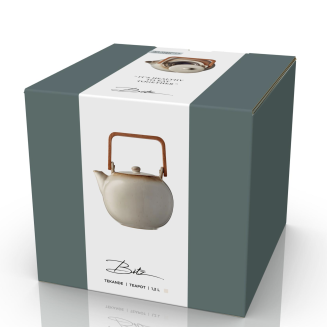  Stoneware jug with strainer Bitz Cream 1.2l - 6