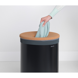  Brabantia laundry basket with cork cover, black, 60 liters - 2