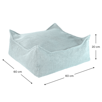  Wigiwama Square Ottoman Peppermint Green Children's Pouf - 5