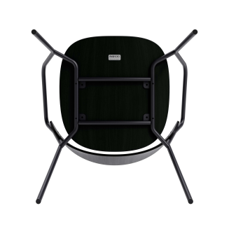 Chair with armrests Eva Solo Dosina black oak & black leather - 2