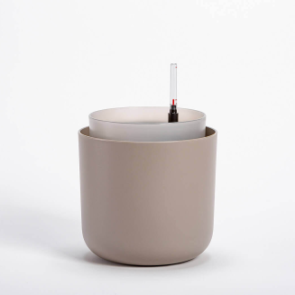 PLASTIA TOLITA Donica samonawadniająca okrągła 16 cm jasnoszary - 2