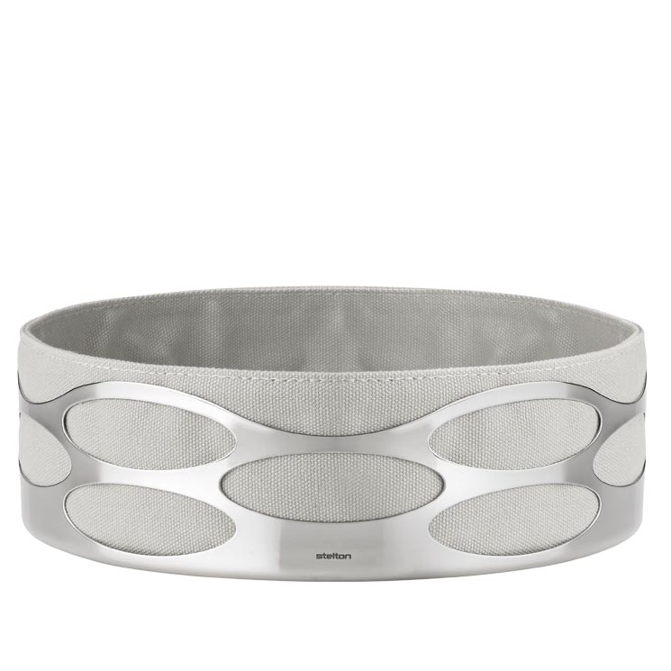  Stelton Embrace bread basket 7x23 cm chalk