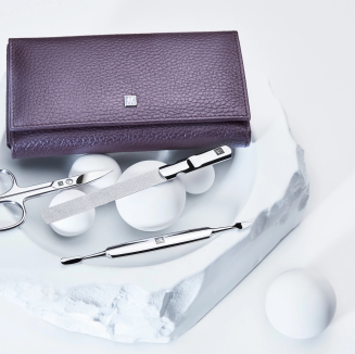 Zestaw do manicure i pedicure Zwilling Classic Inox fioletowe skórzane etui 7 elementów - 10