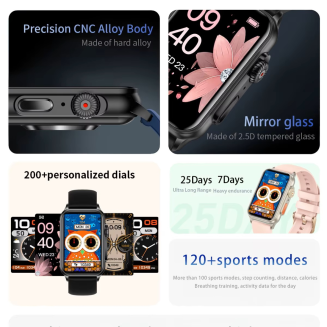 Smartwatch Damski RUBICON RNCF06 Tytan/Orange SMARUB221 - 7