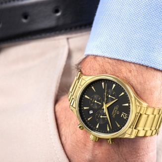 Zegarek Męski Giewont Chronograph Sapphire Złoto Czarny GW6310-B4 - 3