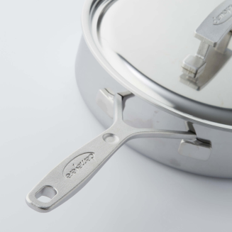 Patelnia stalowa głęboka z 2 uchwytami i pokrywą Demeyere Industry 5 28 cm - 4