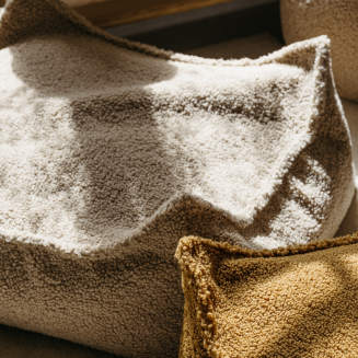  Wigiwama Square Ottoman Biscuit Children's Pouf - 2