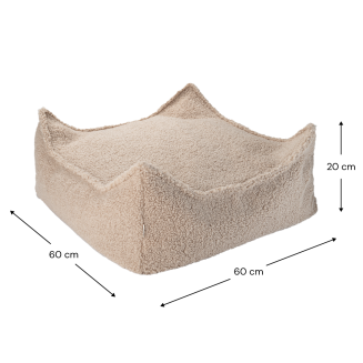  Wigiwama Square Ottoman Biscuit Children's Pouf - 3