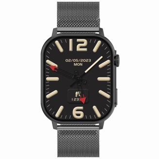 Smartwatch Gravity GT15-4 Niebieski Pasek Silikonowy + Tytanowa Bransoleta - 4