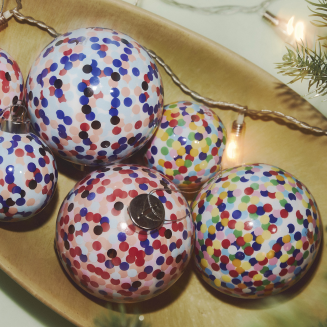  Set of 3 Alessi Proust Christmas tree baubles - 3